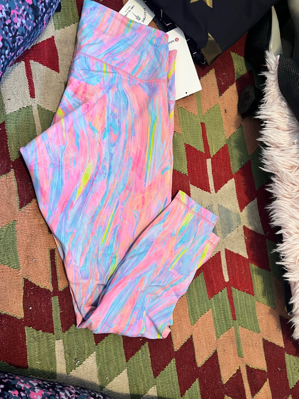 lululemon athletica wunder train 25” size 14 NWT Marble-Print Leggings